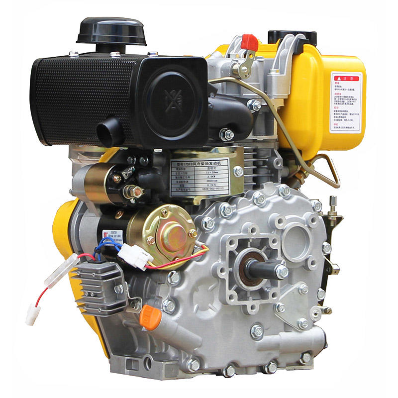 Diesel Engine-173FB Keyway Shaft, Oil Bath Filter Air Filter, Golden Field Yellow